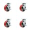 Service Caster Tool Box Caster Wheel Set 6'' Red Poly on Cast Iron Swivel Casters, 4PK TOOL-SCC-30CS620-PUR-RS-TLB-4 - alternate 1